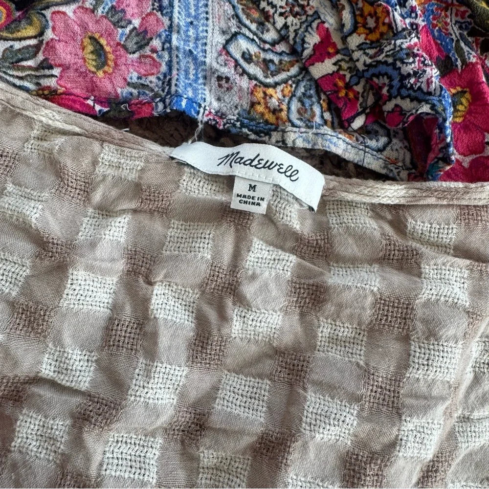 Lot Of 7 Tops Blouses Spring Summer Madewell NY&Co Cupio Ann Taylor Crop Tops M - Picture 13 of 14